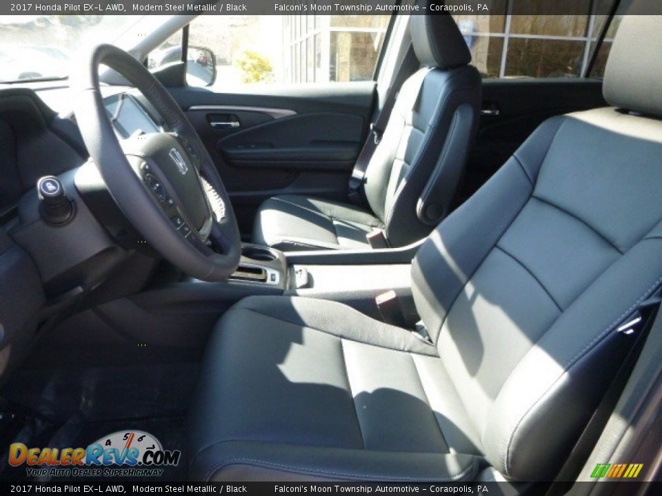 2017 Honda Pilot EX-L AWD Modern Steel Metallic / Black Photo #8