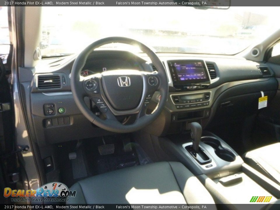 2017 Honda Pilot EX-L AWD Modern Steel Metallic / Black Photo #11
