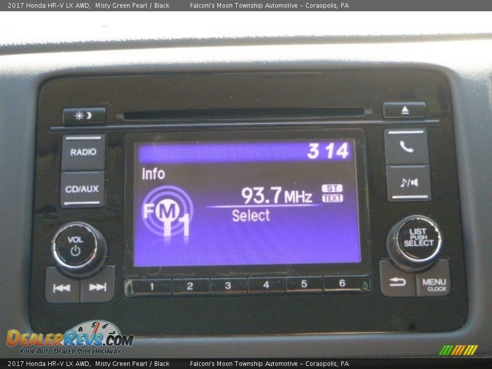 2017 Honda HR-V LX AWD Misty Green Pearl / Black Photo #11