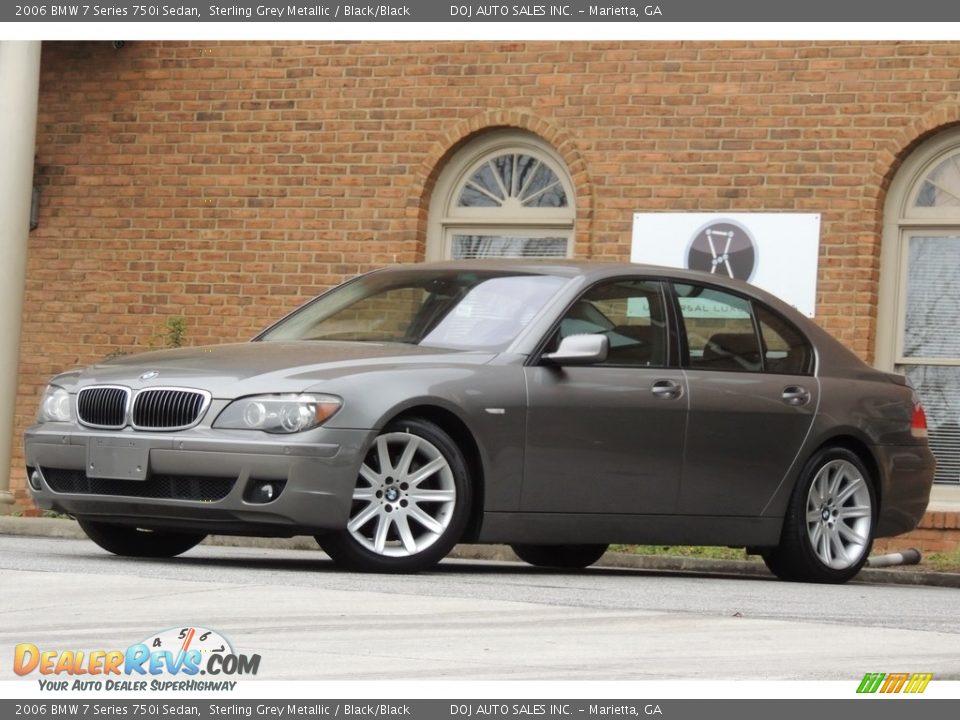 2006 BMW 7 Series 750i Sedan Sterling Grey Metallic / Black/Black Photo #2