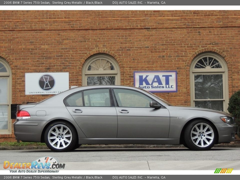 2006 BMW 7 Series 750i Sedan Sterling Grey Metallic / Black/Black Photo #6