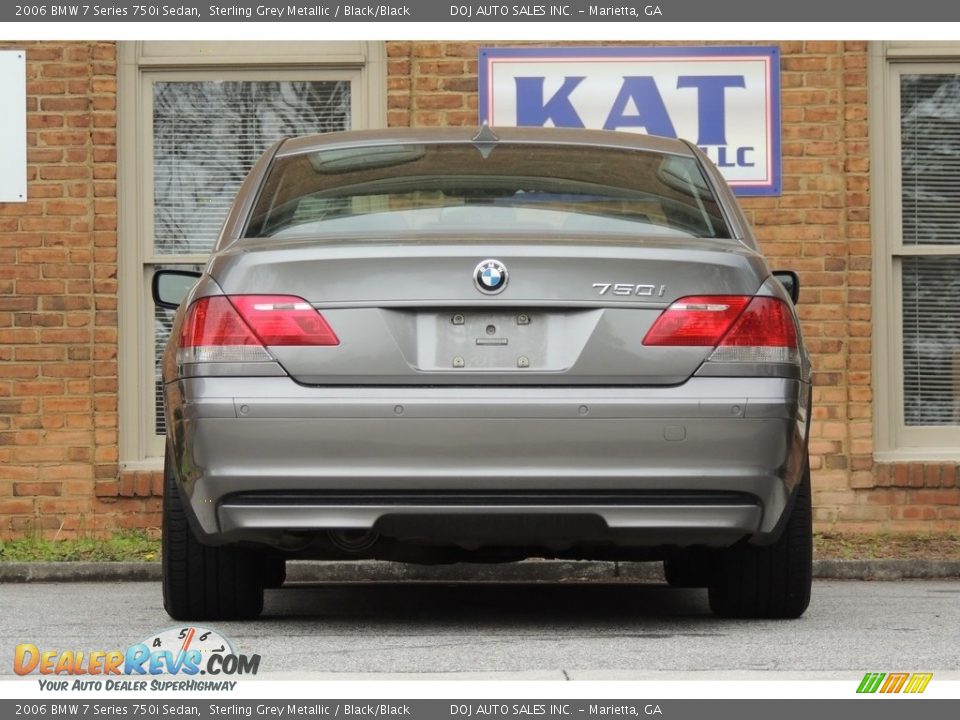 2006 BMW 7 Series 750i Sedan Sterling Grey Metallic / Black/Black Photo #7