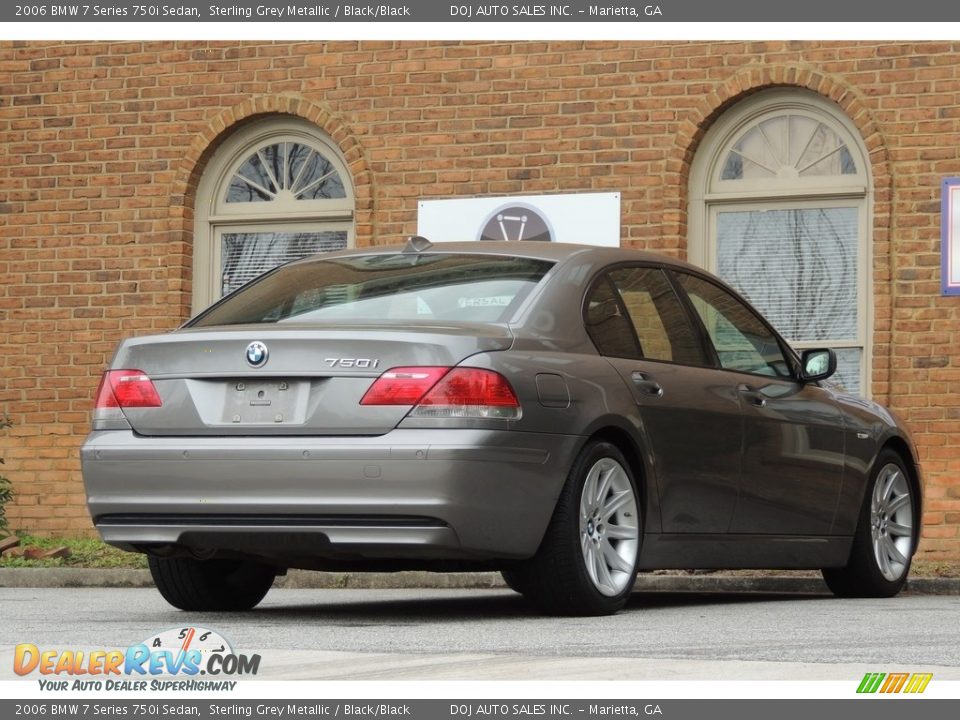 2006 BMW 7 Series 750i Sedan Sterling Grey Metallic / Black/Black Photo #9