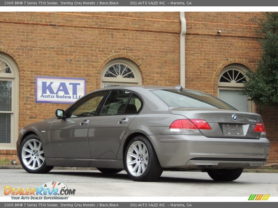 2006 BMW 7 Series 750i Sedan Sterling Grey Metallic / Black/Black Photo #10