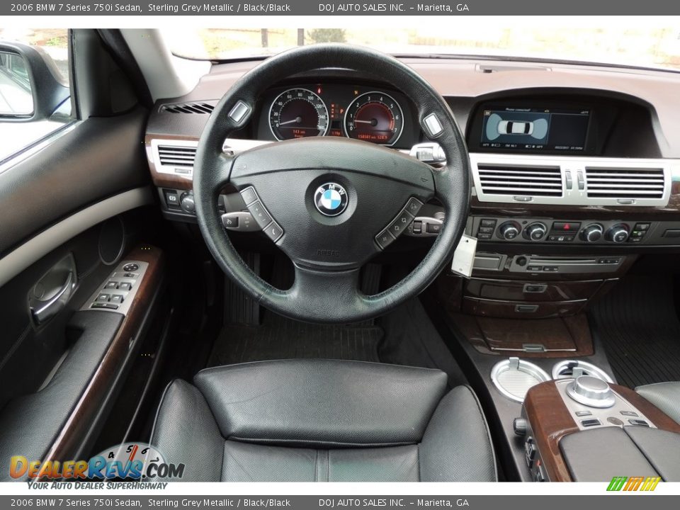 2006 BMW 7 Series 750i Sedan Sterling Grey Metallic / Black/Black Photo #11