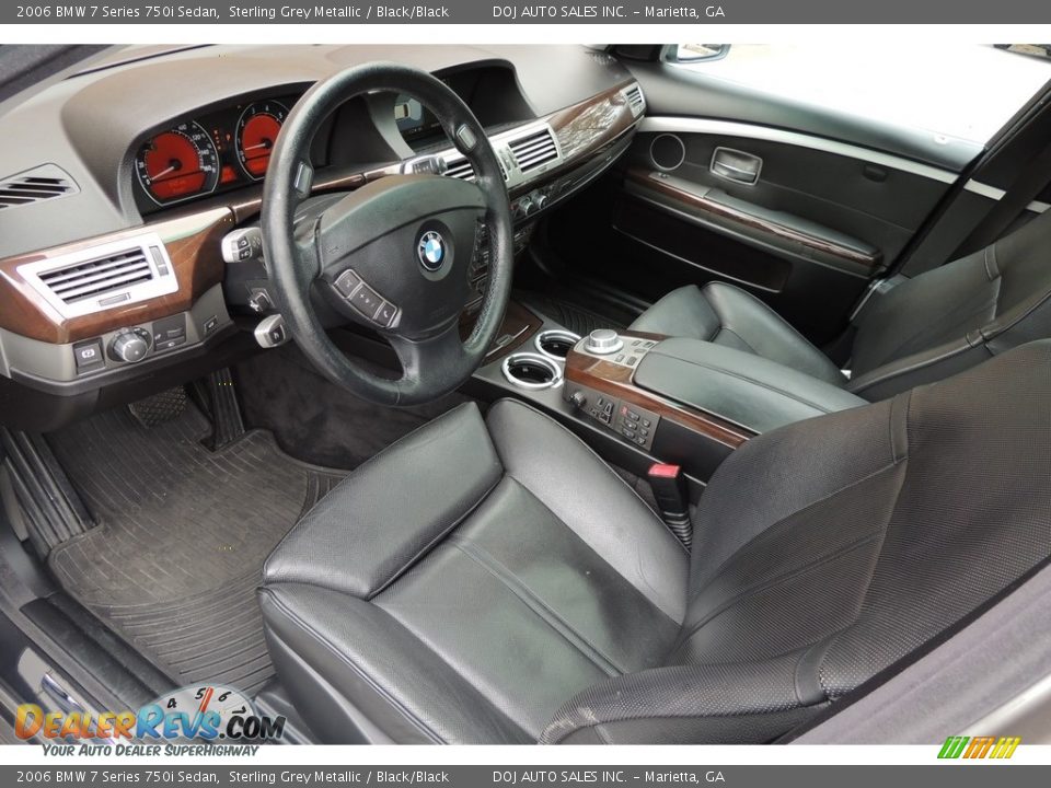 2006 BMW 7 Series 750i Sedan Sterling Grey Metallic / Black/Black Photo #17