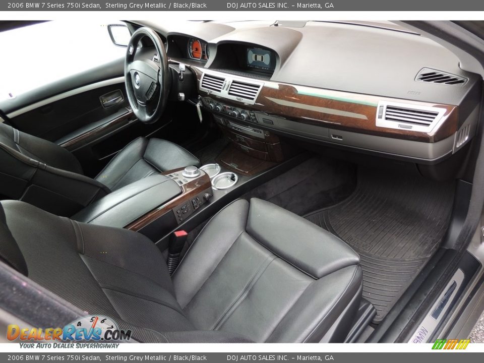 2006 BMW 7 Series 750i Sedan Sterling Grey Metallic / Black/Black Photo #24