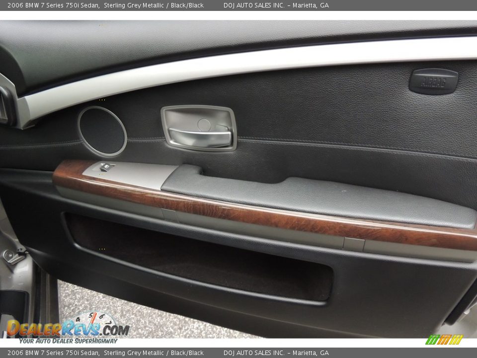 2006 BMW 7 Series 750i Sedan Sterling Grey Metallic / Black/Black Photo #25