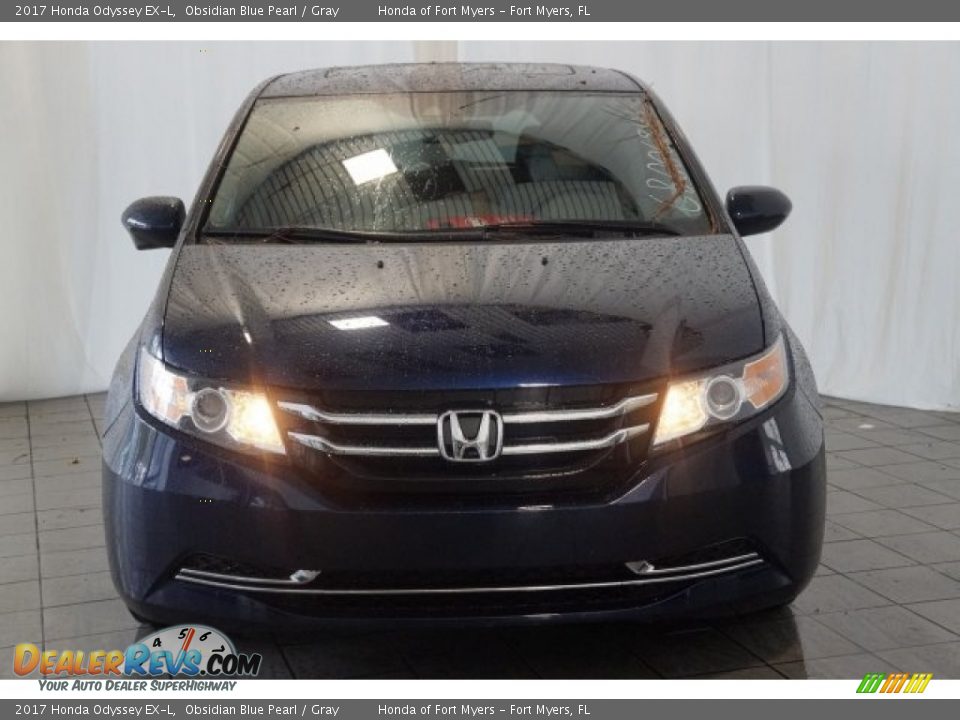 2017 Honda Odyssey EX-L Obsidian Blue Pearl / Gray Photo #3