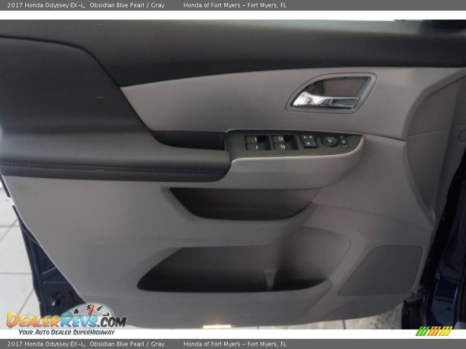 2017 Honda Odyssey EX-L Obsidian Blue Pearl / Gray Photo #9