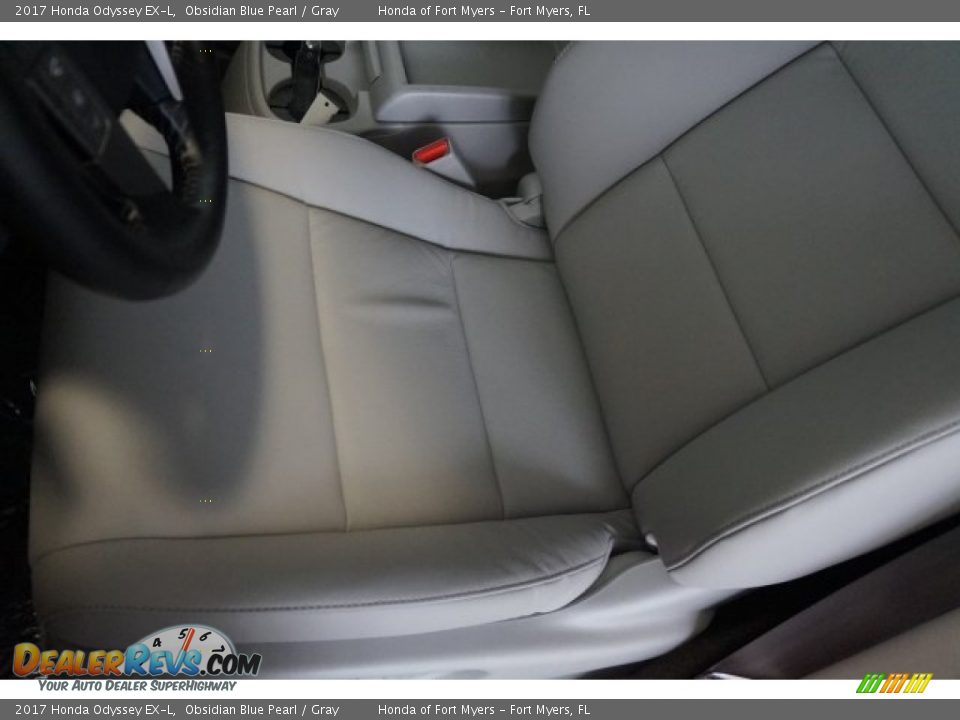 2017 Honda Odyssey EX-L Obsidian Blue Pearl / Gray Photo #10