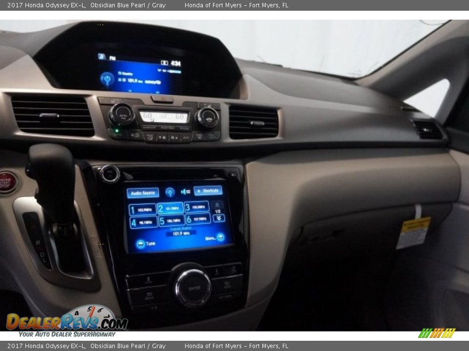 2017 Honda Odyssey EX-L Obsidian Blue Pearl / Gray Photo #12