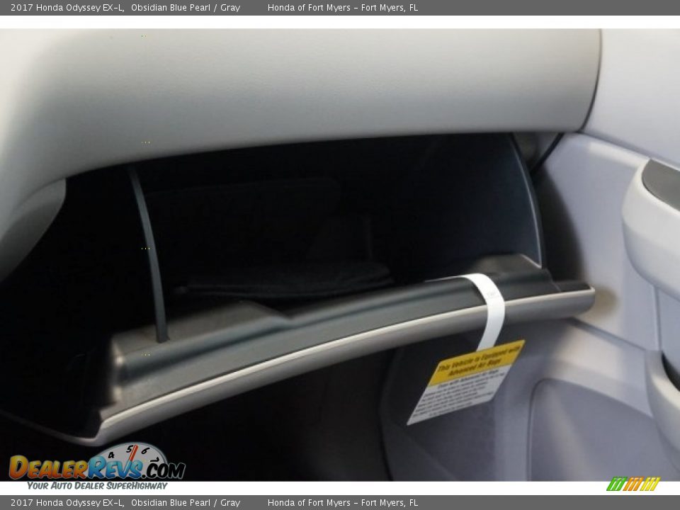 2017 Honda Odyssey EX-L Obsidian Blue Pearl / Gray Photo #13