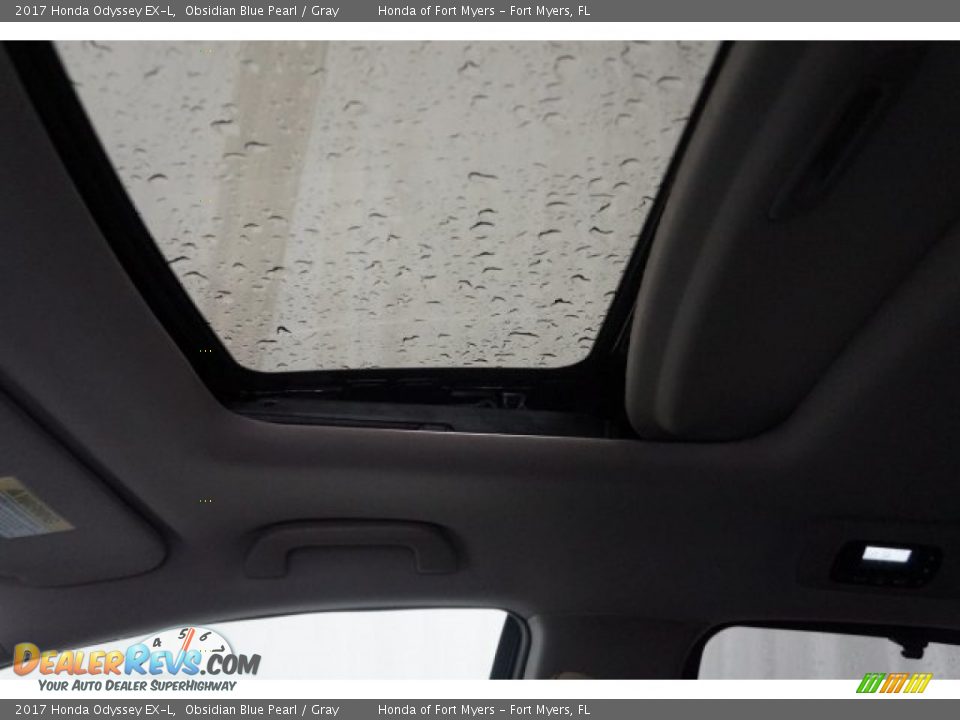 2017 Honda Odyssey EX-L Obsidian Blue Pearl / Gray Photo #14
