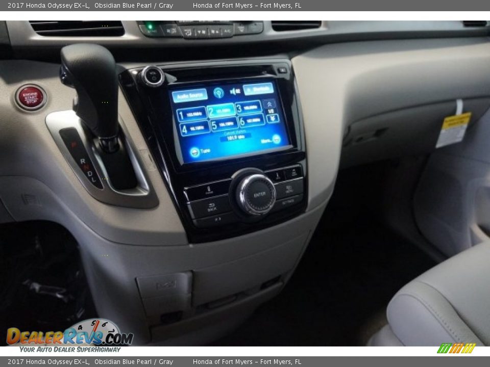 2017 Honda Odyssey EX-L Obsidian Blue Pearl / Gray Photo #15