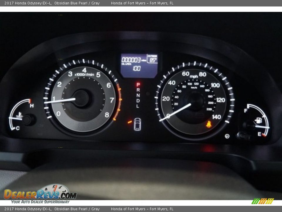 2017 Honda Odyssey EX-L Obsidian Blue Pearl / Gray Photo #16