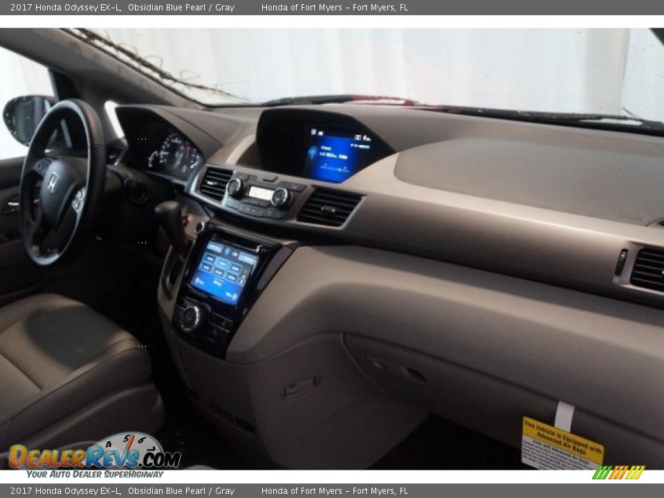 2017 Honda Odyssey EX-L Obsidian Blue Pearl / Gray Photo #23