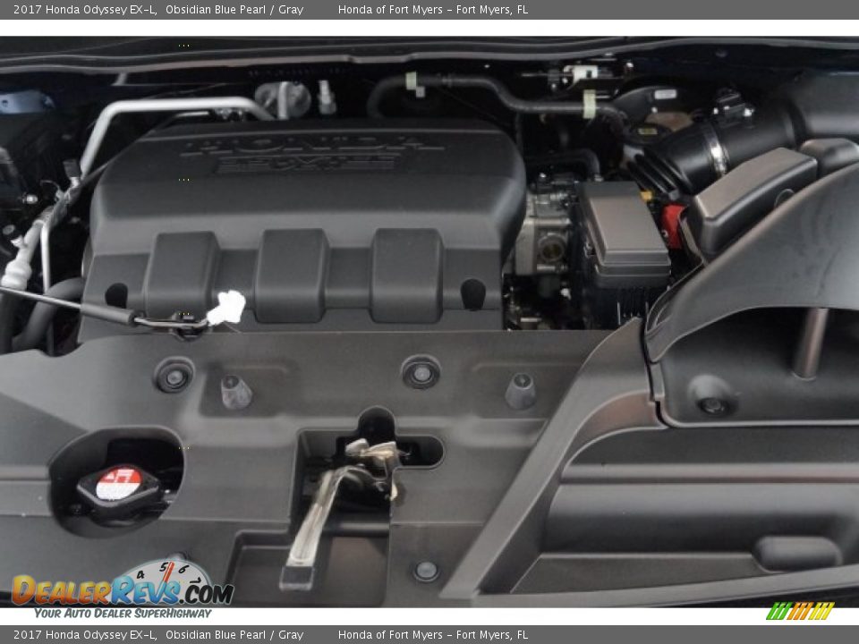 2017 Honda Odyssey EX-L Obsidian Blue Pearl / Gray Photo #24