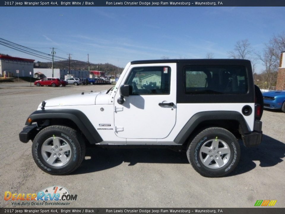 2017 Jeep Wrangler Sport 4x4 Bright White / Black Photo #3