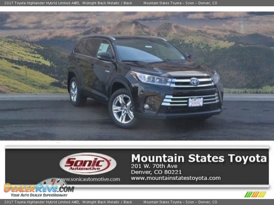 2017 Toyota Highlander Hybrid Limited AWD Midnight Black Metallic / Black Photo #1