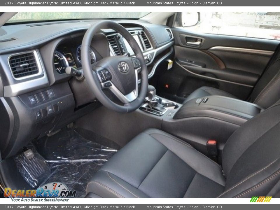 2017 Toyota Highlander Hybrid Limited AWD Midnight Black Metallic / Black Photo #5