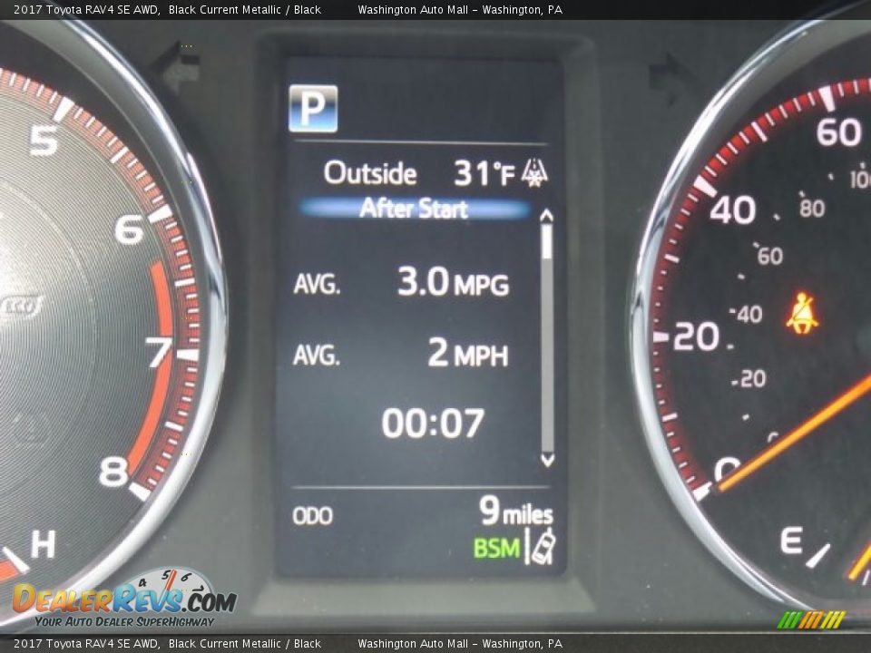 2017 Toyota RAV4 SE AWD Black Current Metallic / Black Photo #18