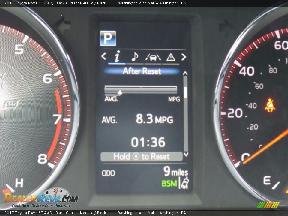 2017 Toyota RAV4 SE AWD Black Current Metallic / Black Photo #19