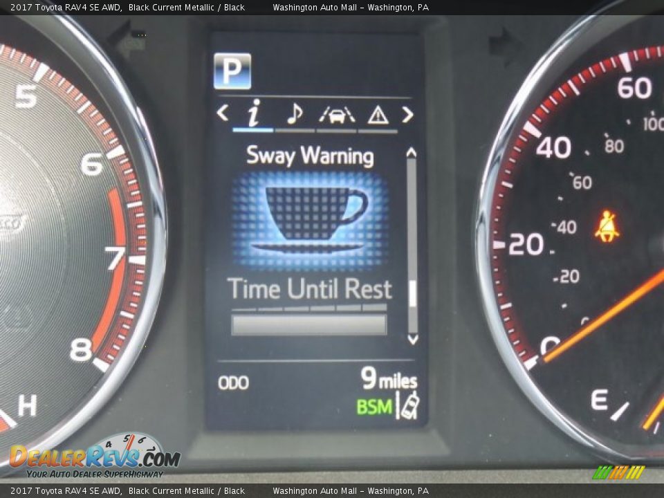 2017 Toyota RAV4 SE AWD Black Current Metallic / Black Photo #23
