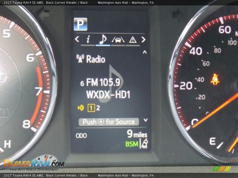2017 Toyota RAV4 SE AWD Black Current Metallic / Black Photo #24