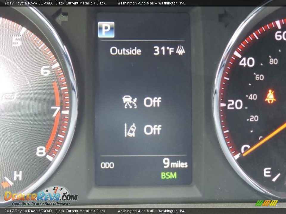 2017 Toyota RAV4 SE AWD Black Current Metallic / Black Photo #25