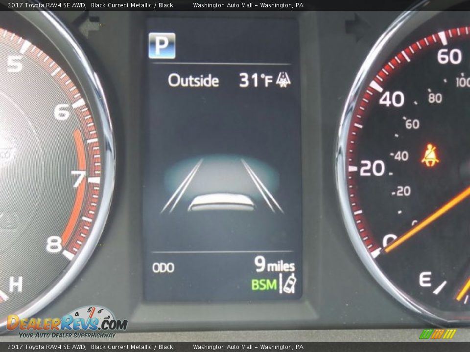 2017 Toyota RAV4 SE AWD Black Current Metallic / Black Photo #28