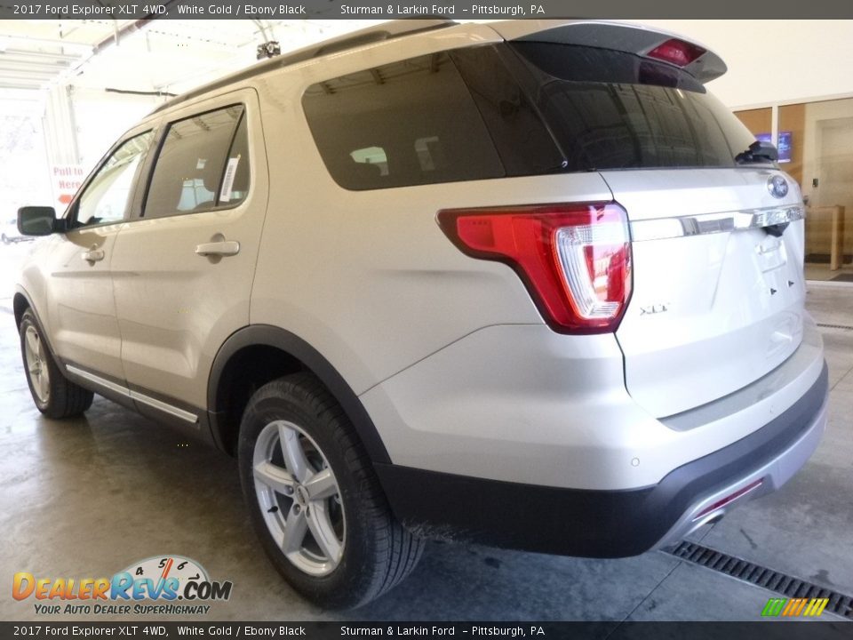 2017 Ford Explorer XLT 4WD White Gold / Ebony Black Photo #4