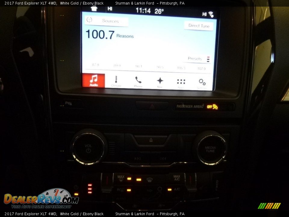 2017 Ford Explorer XLT 4WD White Gold / Ebony Black Photo #15