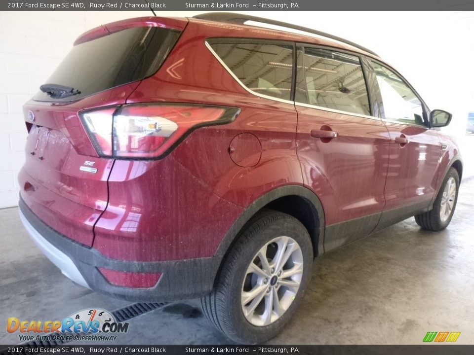 2017 Ford Escape SE 4WD Ruby Red / Charcoal Black Photo #2