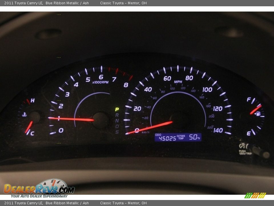 2011 Toyota Camry LE Blue Ribbon Metallic / Ash Photo #7
