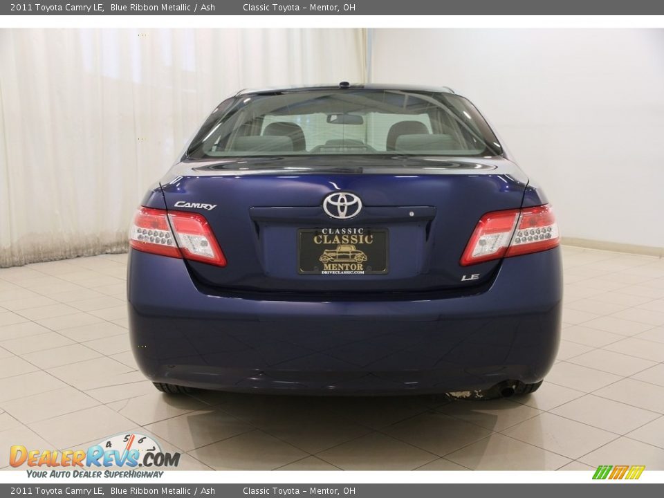2011 Toyota Camry LE Blue Ribbon Metallic / Ash Photo #14
