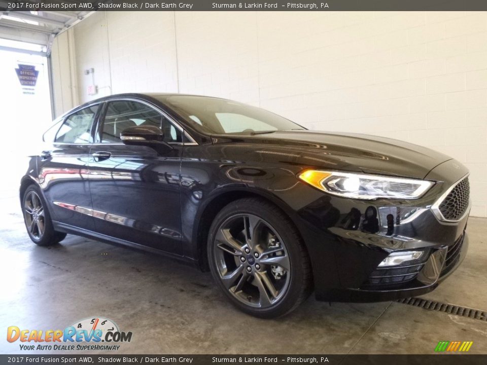 2017 Ford Fusion Sport AWD Shadow Black / Dark Earth Grey Photo #1