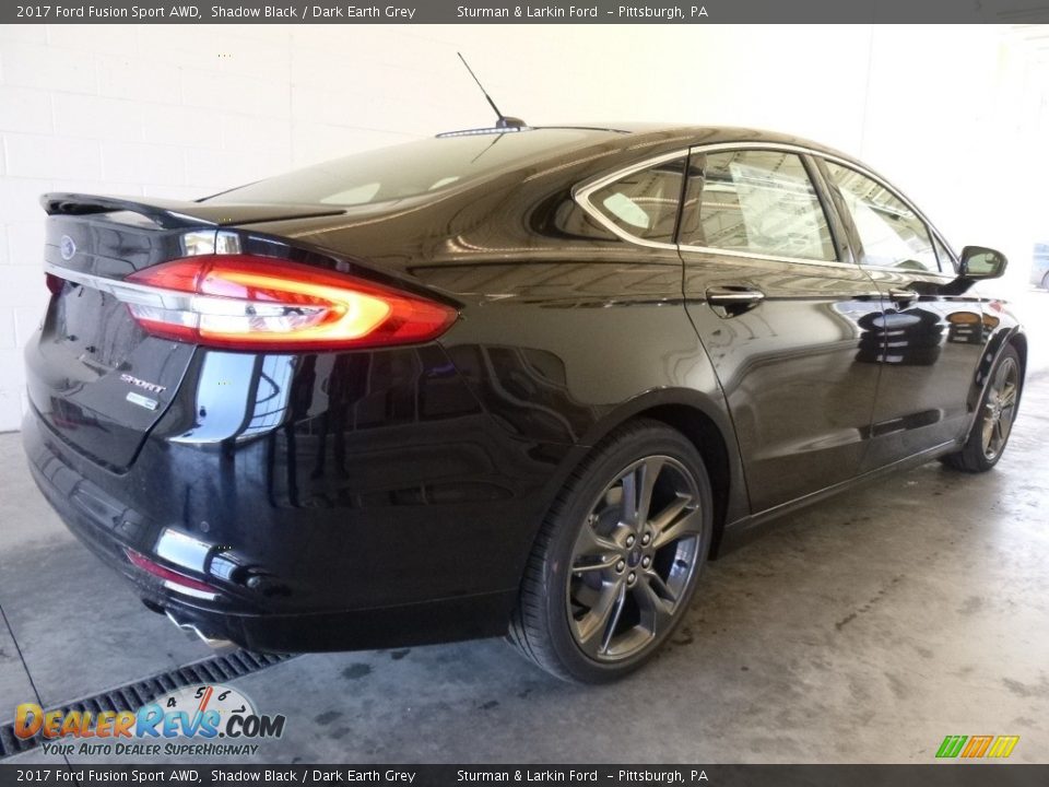 2017 Ford Fusion Sport AWD Shadow Black / Dark Earth Grey Photo #2