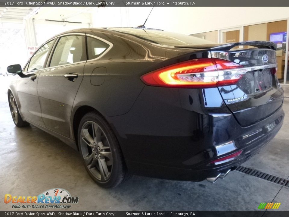 2017 Ford Fusion Sport AWD Shadow Black / Dark Earth Grey Photo #4