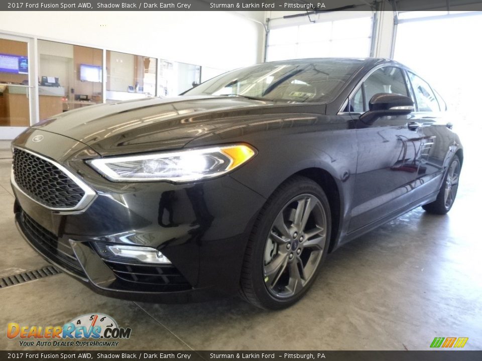 2017 Ford Fusion Sport AWD Shadow Black / Dark Earth Grey Photo #5
