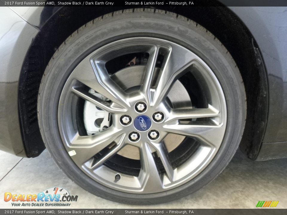 2017 Ford Fusion Sport AWD Shadow Black / Dark Earth Grey Photo #6