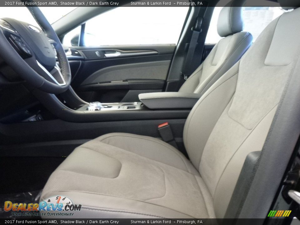 2017 Ford Fusion Sport AWD Shadow Black / Dark Earth Grey Photo #7