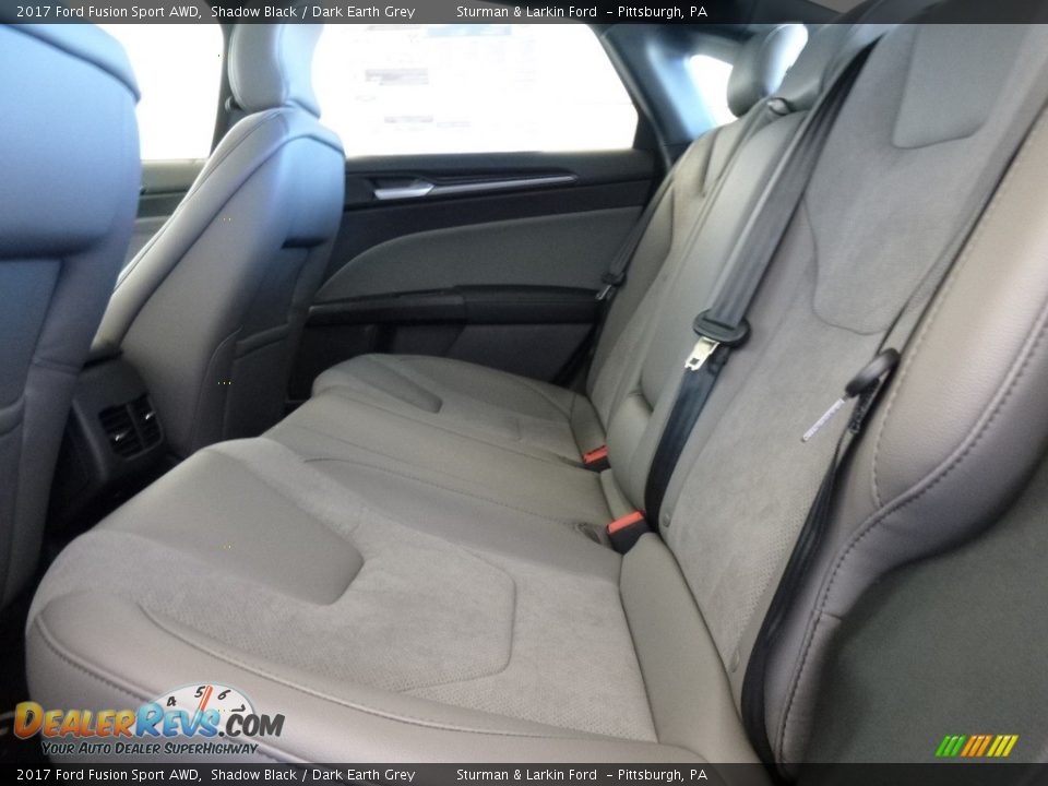2017 Ford Fusion Sport AWD Shadow Black / Dark Earth Grey Photo #8