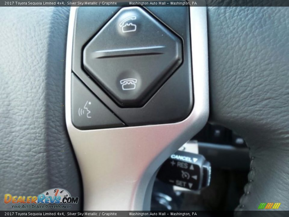 2017 Toyota Sequoia Limited 4x4 Silver Sky Metallic / Graphite Photo #24