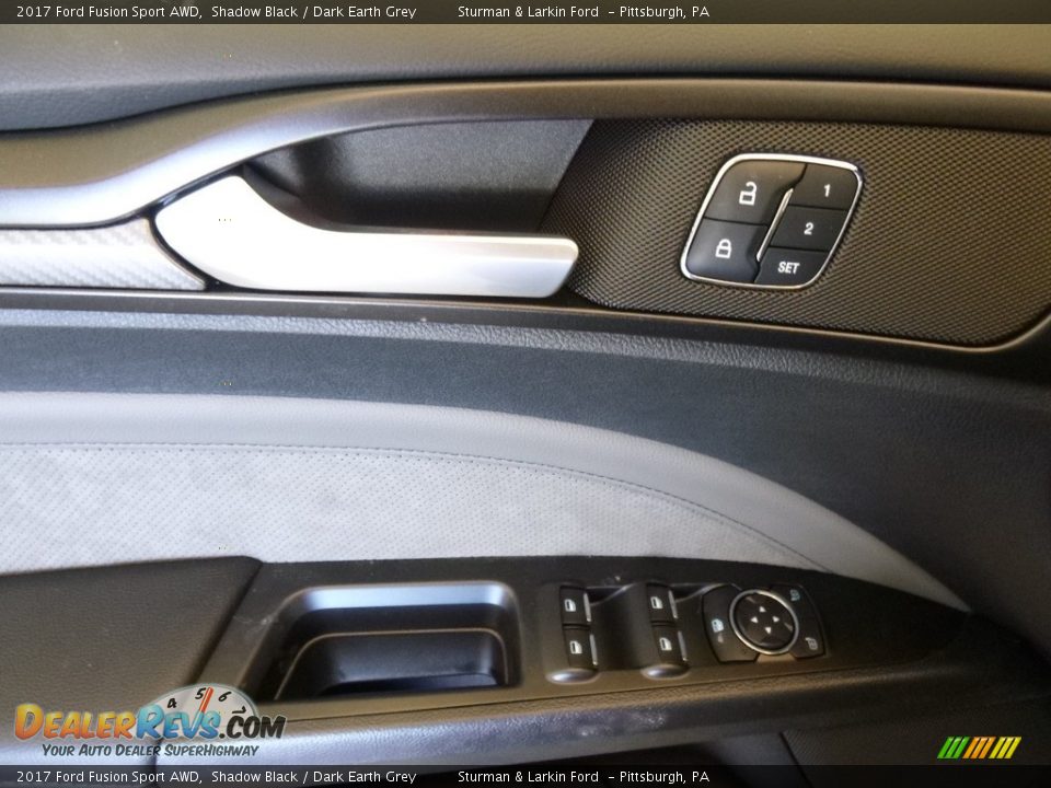 2017 Ford Fusion Sport AWD Shadow Black / Dark Earth Grey Photo #10