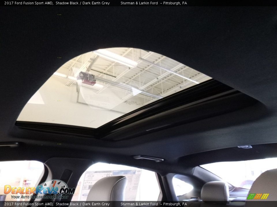 2017 Ford Fusion Sport AWD Shadow Black / Dark Earth Grey Photo #12