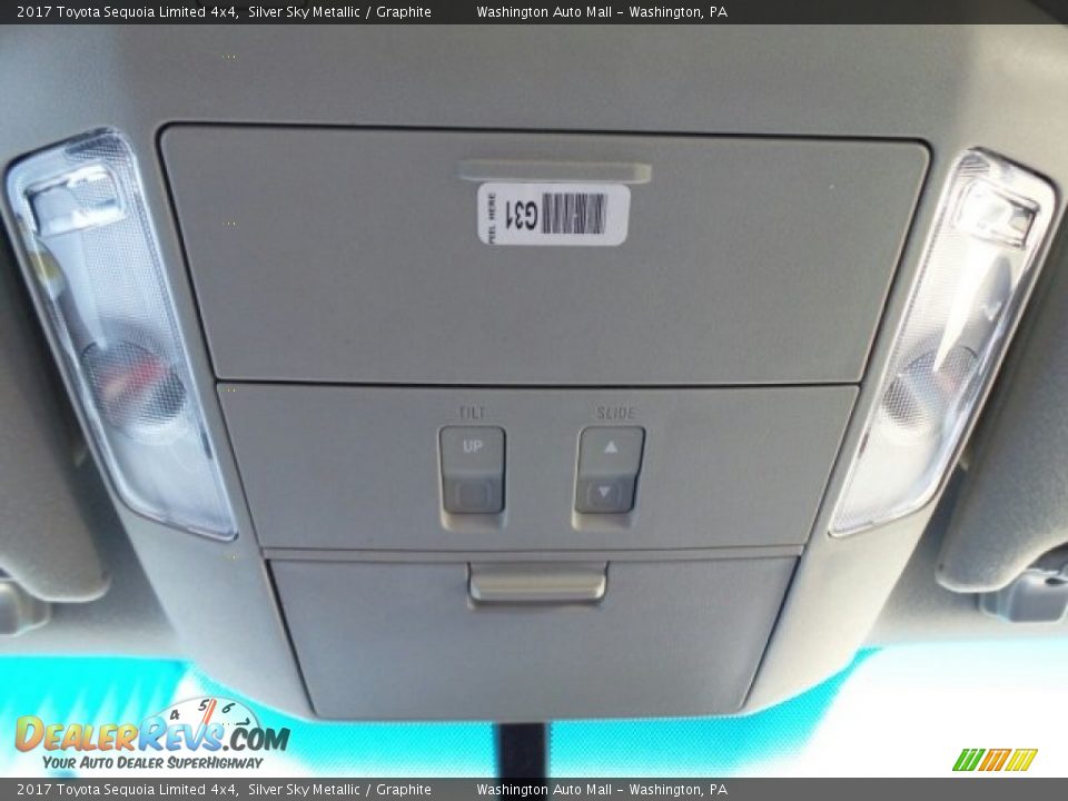 2017 Toyota Sequoia Limited 4x4 Silver Sky Metallic / Graphite Photo #33