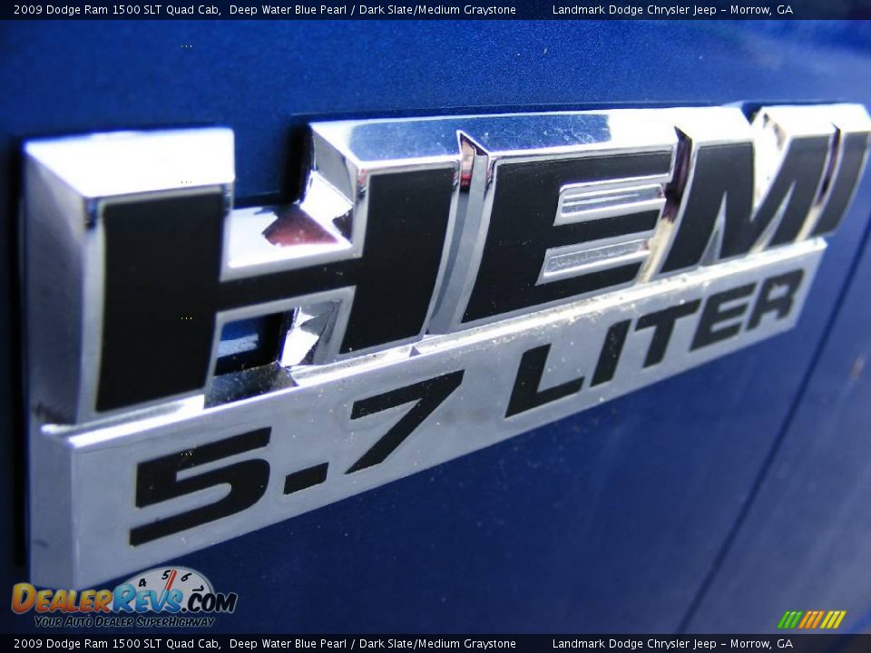 2009 Dodge Ram 1500 SLT Quad Cab Deep Water Blue Pearl / Dark Slate/Medium Graystone Photo #5
