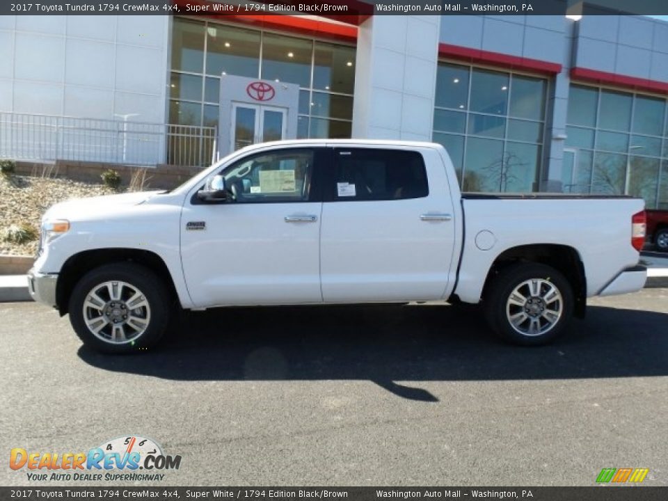 2017 Toyota Tundra 1794 CrewMax 4x4 Super White / 1794 Edition Black/Brown Photo #6