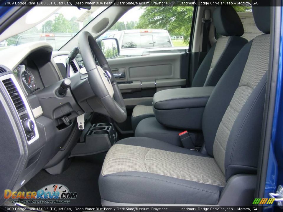 2009 Dodge Ram 1500 SLT Quad Cab Deep Water Blue Pearl / Dark Slate/Medium Graystone Photo #6